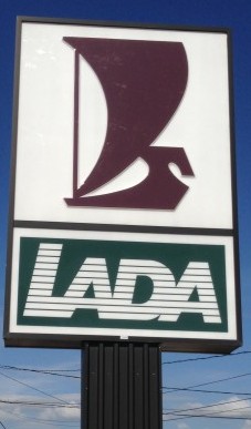 lada sign at rubys auto sales north battleford